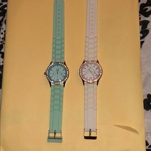 Team & white rubbered watches